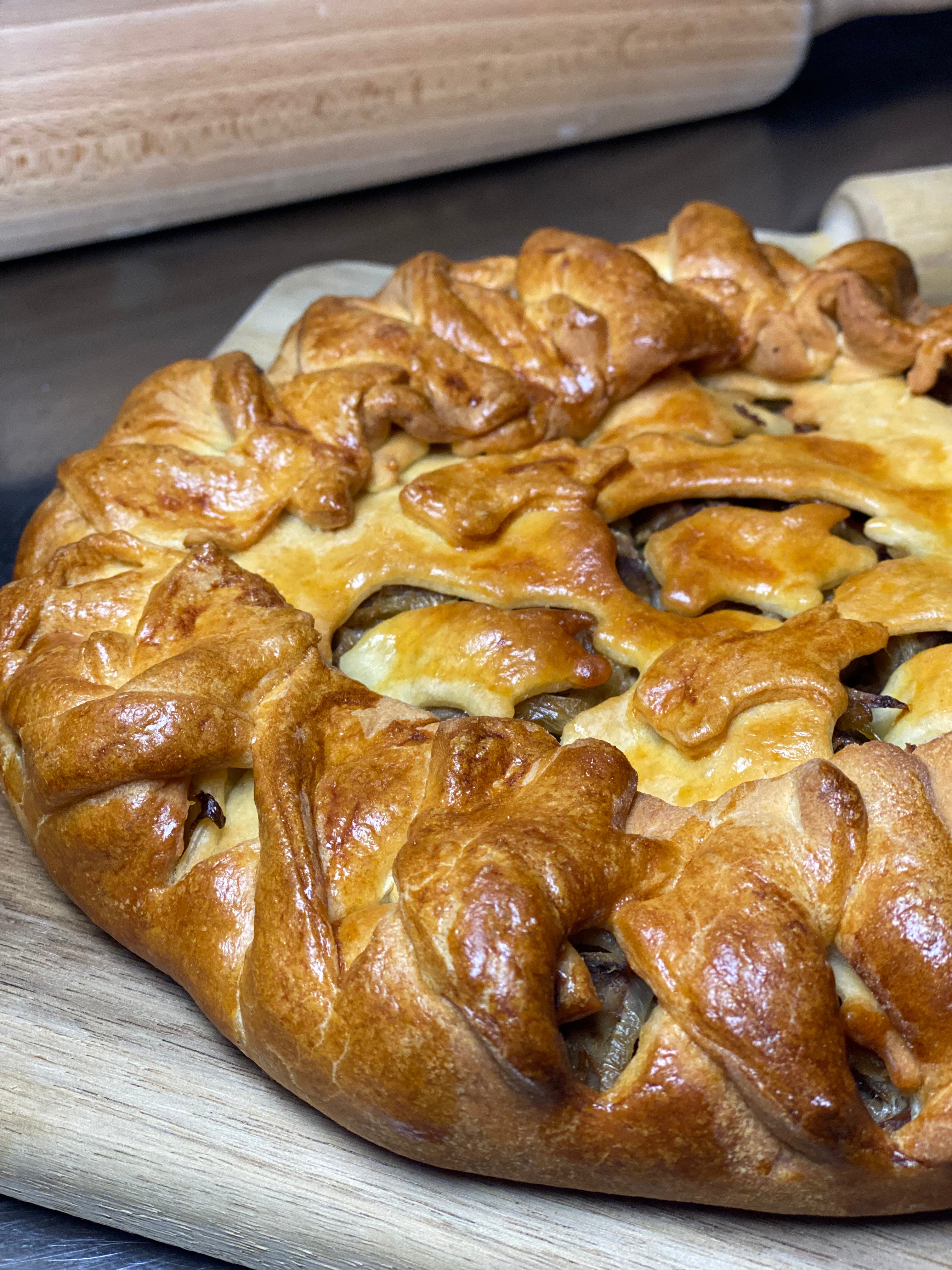 Piroge mit Schweinefleisch & Pilzen