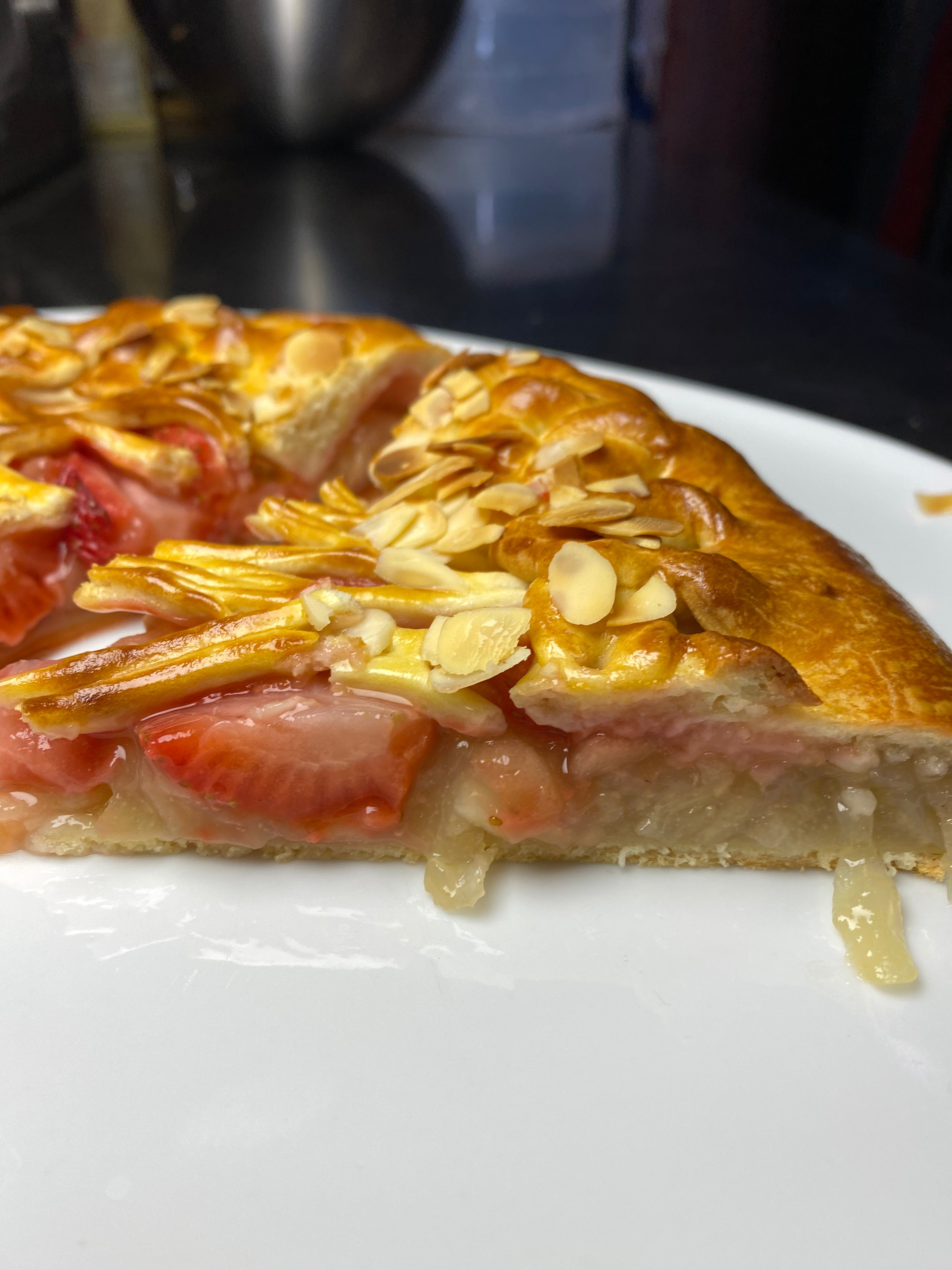 Piroge mit Erdbeeren