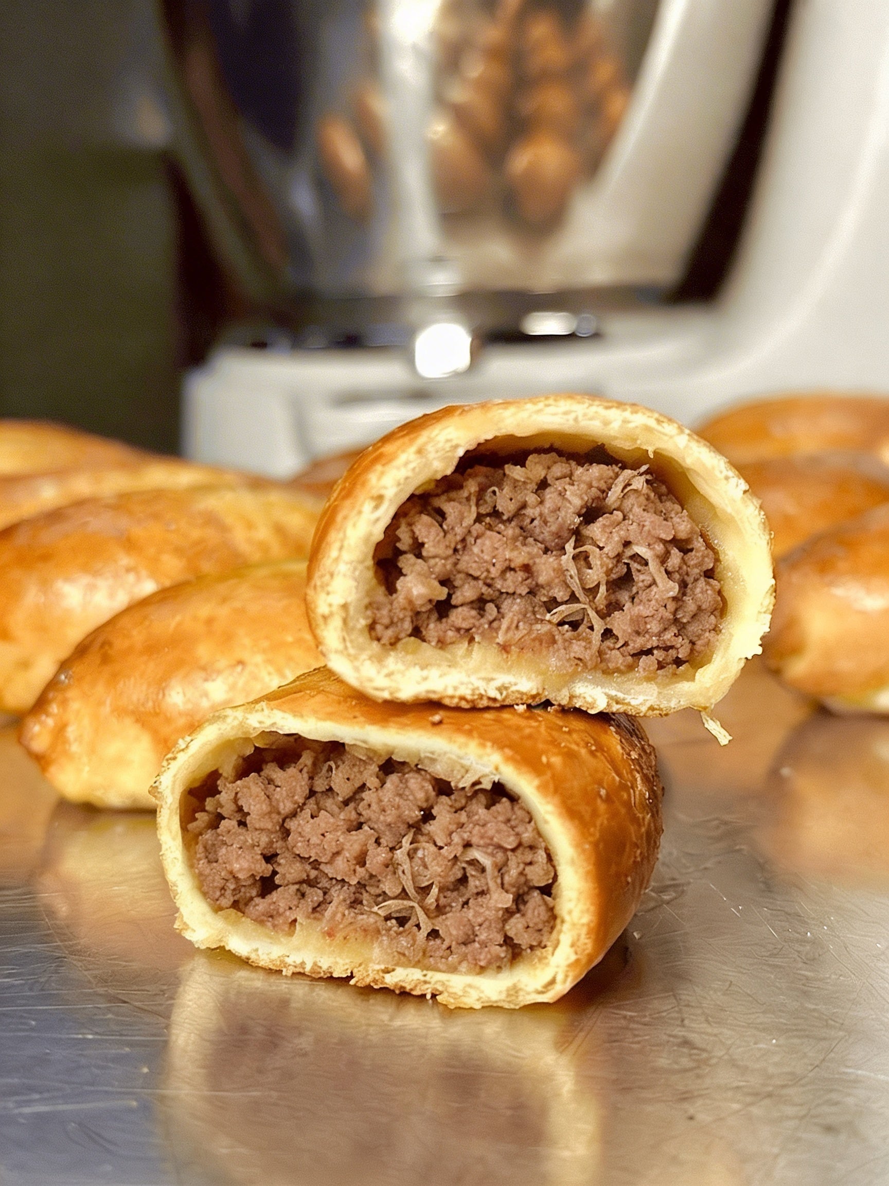 Piroggen mit gemischtem Fleisch (Schwein & Rind)