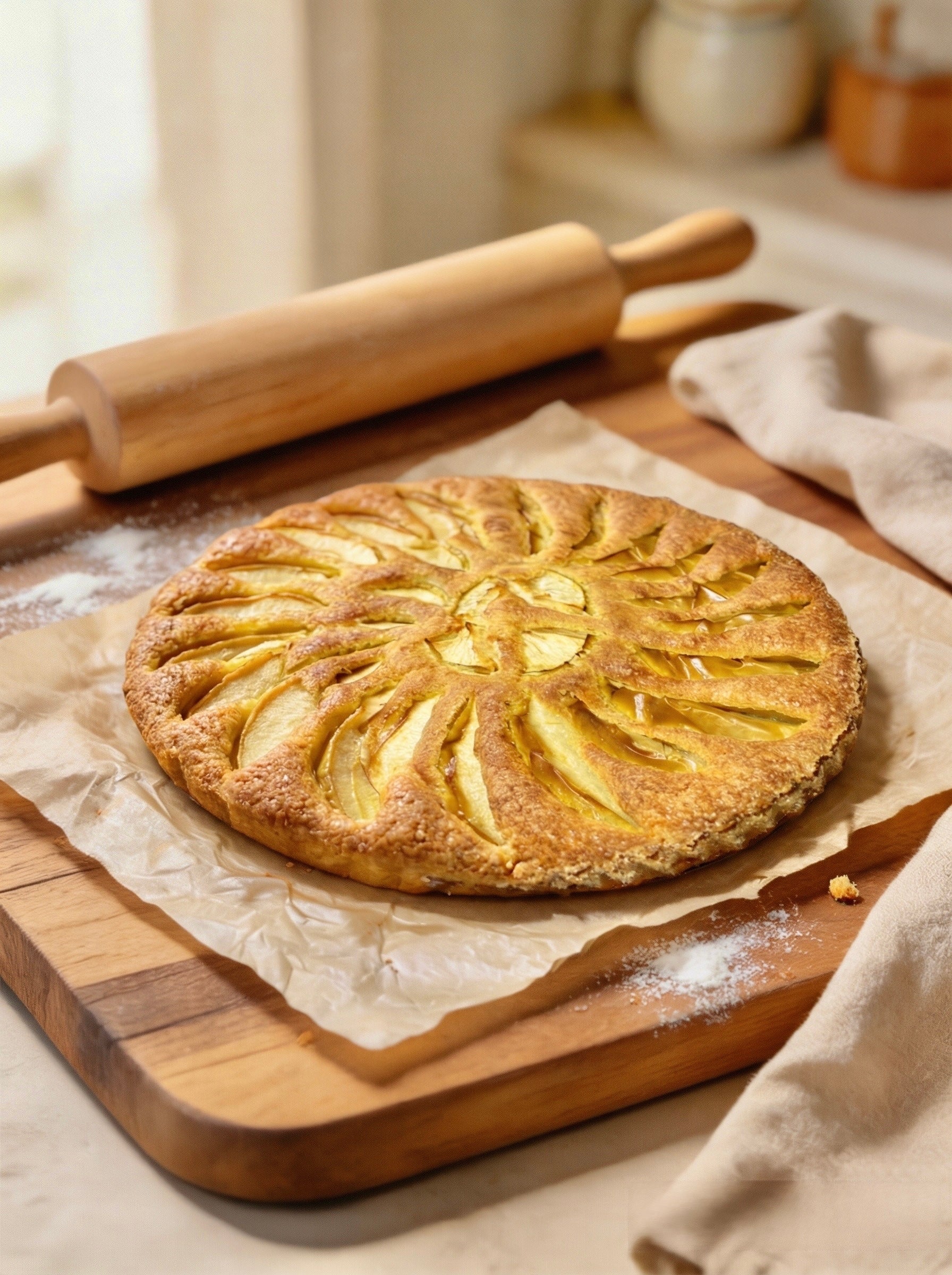Piroge mit Äpfeln