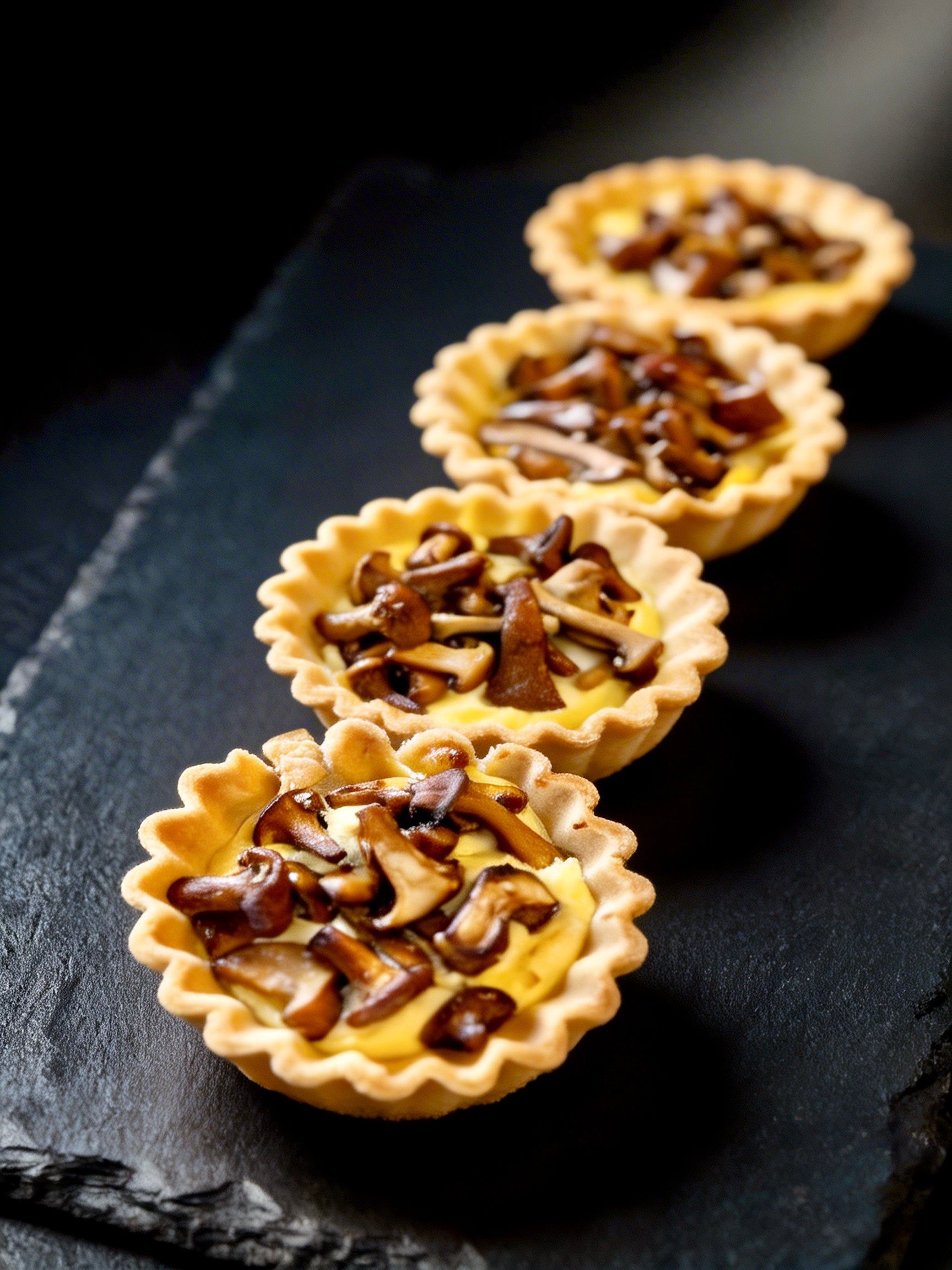 Tartalleten mit Pilzen