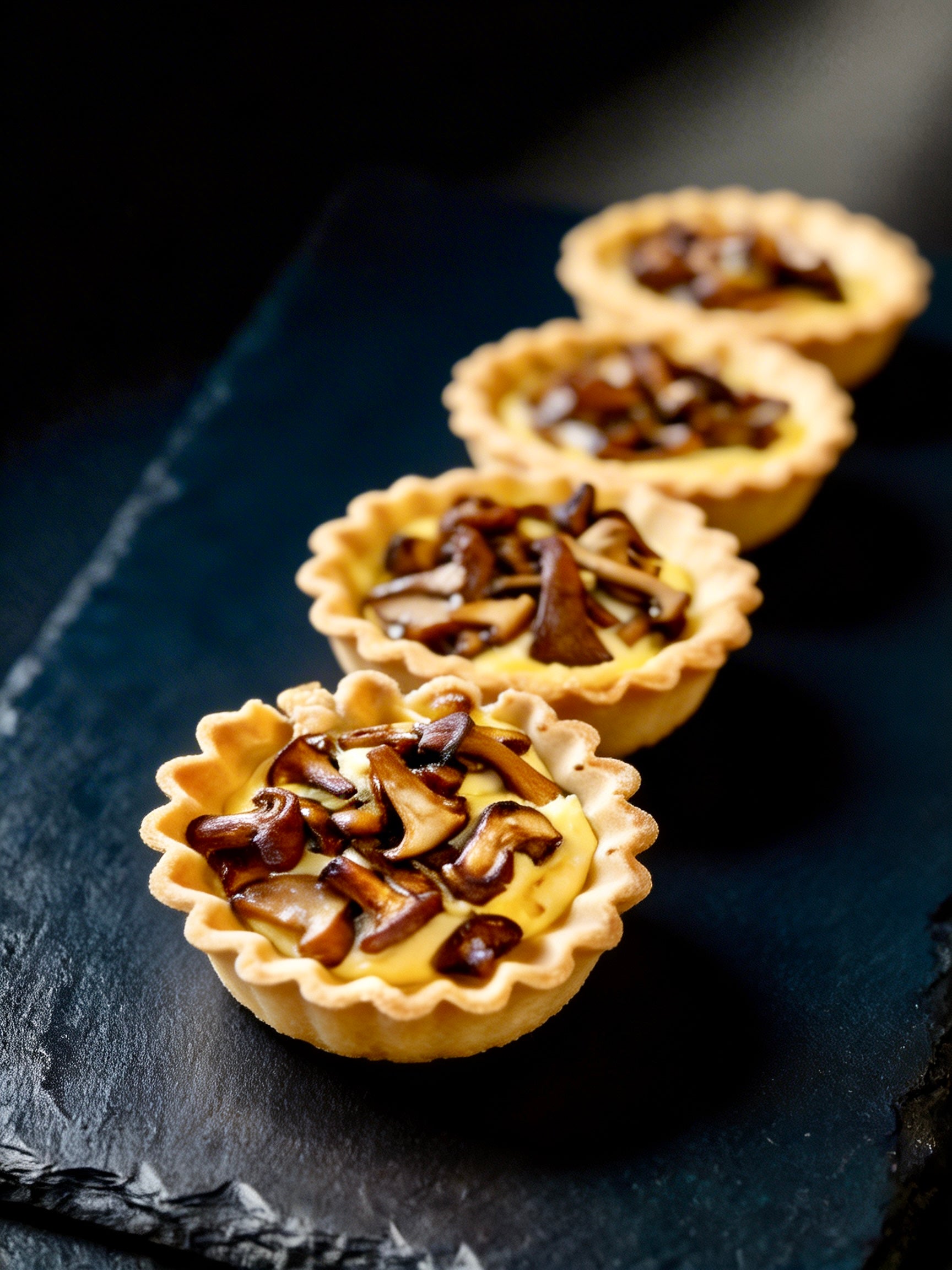 Tartalleten mit Pilzen